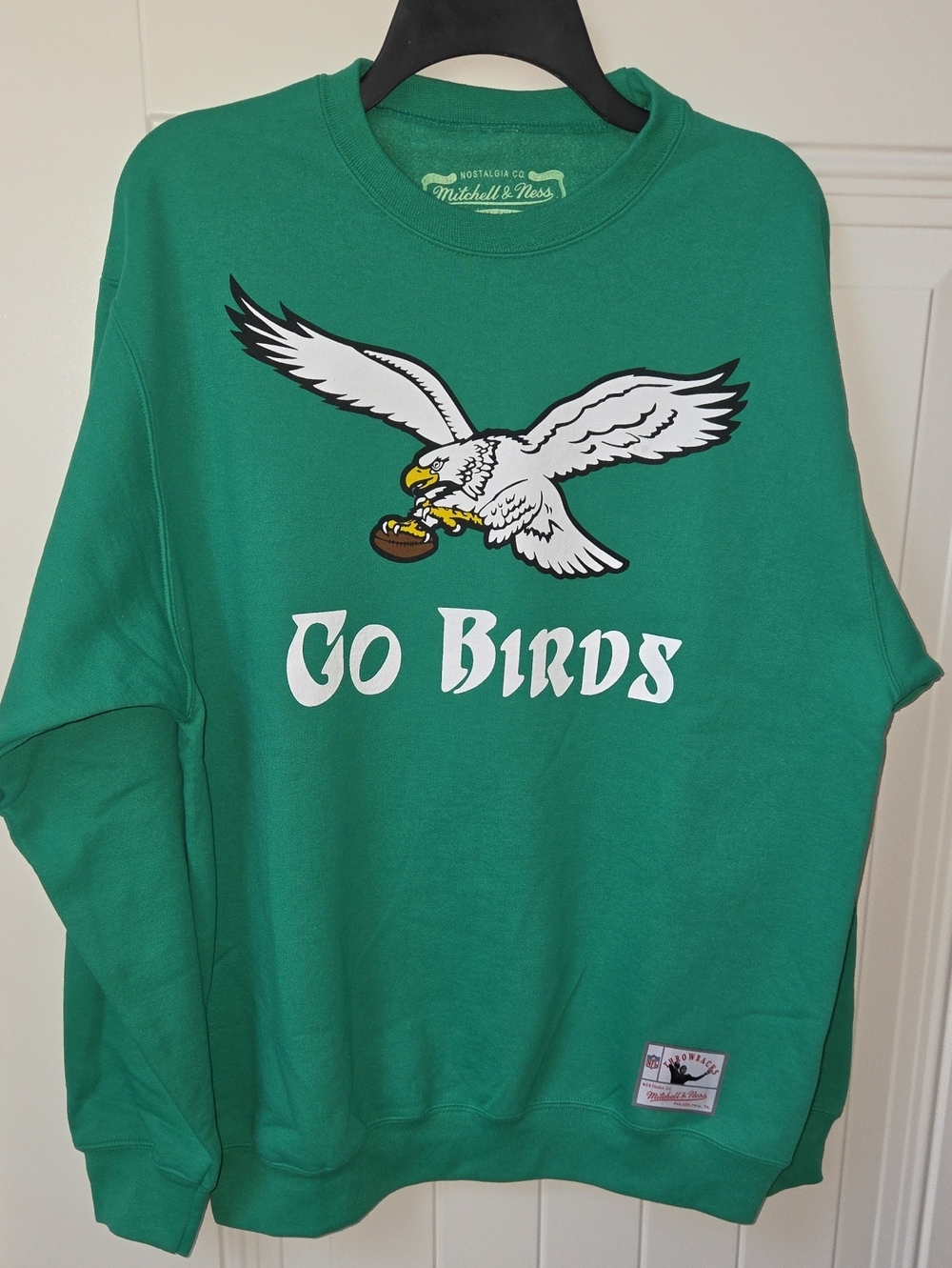 Mitchell & Ness Kelly Green Philadelphia Eagles Go Birds Pullover Sweatshirt